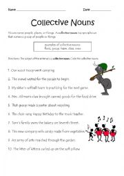 English Worksheet: Collective Nouns