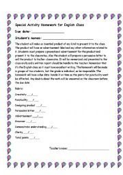 English Worksheet: Be a seller!