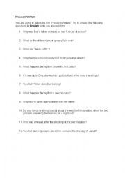 English Worksheet: Freedom Writers Film Assignment
