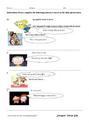 English Worksheet: Can you tell me who is the prettiest girl?