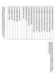 English Worksheet: Capacity Bingo Game