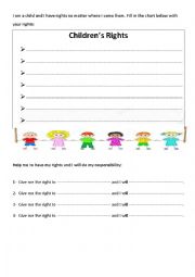 English Worksheet: childrens rights