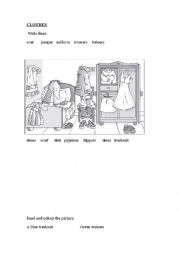 English Worksheet: clothes 
