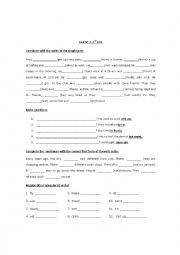 English Worksheet: QUIZ PRESENT SIMPLE