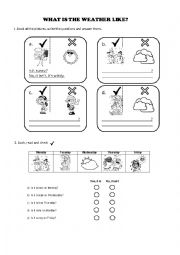 English Worksheet: Whats the weather like?