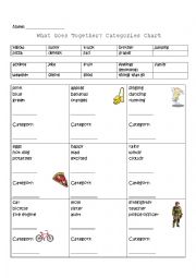 English Worksheet: Categories - name the category and add to it!  Vocabulary builder