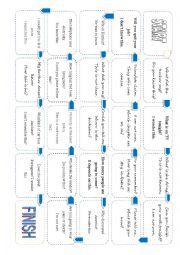 English Worksheet: noun clauses board game