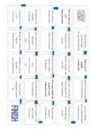 English Worksheet: noun clauses board game