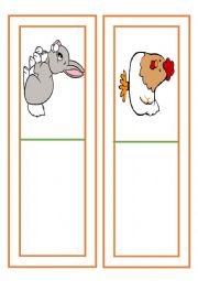 English Worksheet: animals domino