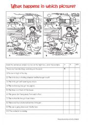 English Worksheet: Spot the Differences