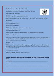 English Worksheet: Soccer vocabulary