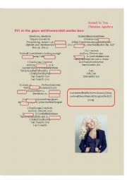 English Worksheet: Bound to you - Christina Aguilera