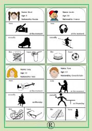 English Worksheet: Activity cards speaking 2