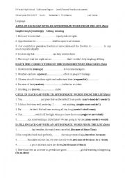 English Worksheet: quiz