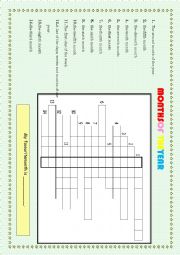 English Worksheet: Months of the year