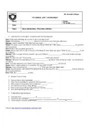 English Worksheet: Freetime activities