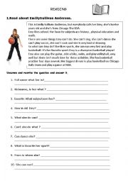 English Worksheet: Personal information and abilities 