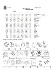 English Worksheet: food