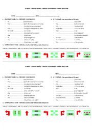 Worksheet Present Simple vs. Continuous and Directions