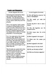 English Worksheet: acient egypt