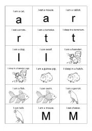 English Worksheet: memory pets