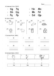 English Worksheet: ABC quiz