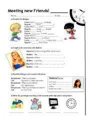 English Worksheet: Greetings