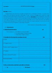 English Worksheet: An invention  profile of transportation