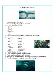 English Worksheet: In the Heart of the Sea