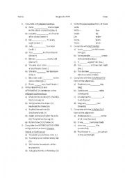 English Worksheet: Diagnostic Test