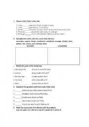 English Worksheet: Quantifiers test