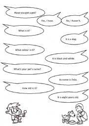 English Worksheet: Interview pets