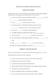 English Worksheet: Natural Resources