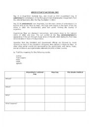 English Worksheet: Celebrations
