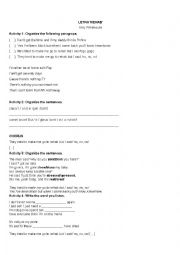 English Worksheet: AMYS SONG REHAB