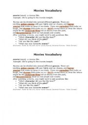 English Worksheet: Films