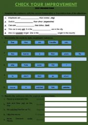 Text Production Test - Comparatives, Superlatives and past tense