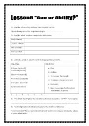 English Worksheet: 