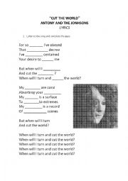 English Worksheet: CUT THE WORLD