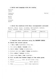 English Worksheet: PRESENT SIMPLE EXAM + READING OF ROUTINES 