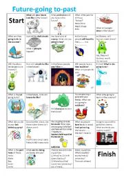 English Worksheet: board game revision