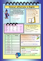 English Worksheet: Interact In English