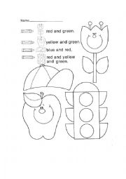English Worksheet: Colours for small kids