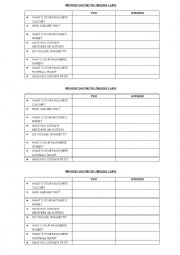 English Worksheet: First day activity
