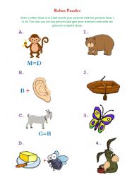 English Worksheet: Rebus Puzzles