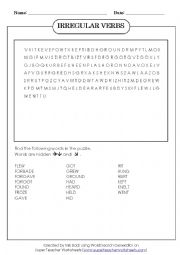 English Worksheet: Irregular Verbs n2
