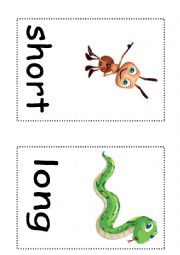 English Worksheet: opposites flash cards