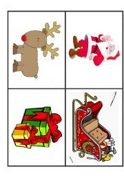 English Worksheet: Santa Claus flashcards