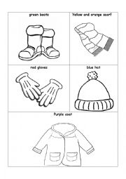 English Worksheet: winter clothes