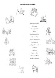 English Worksheet: Free Time Activities matching (2)